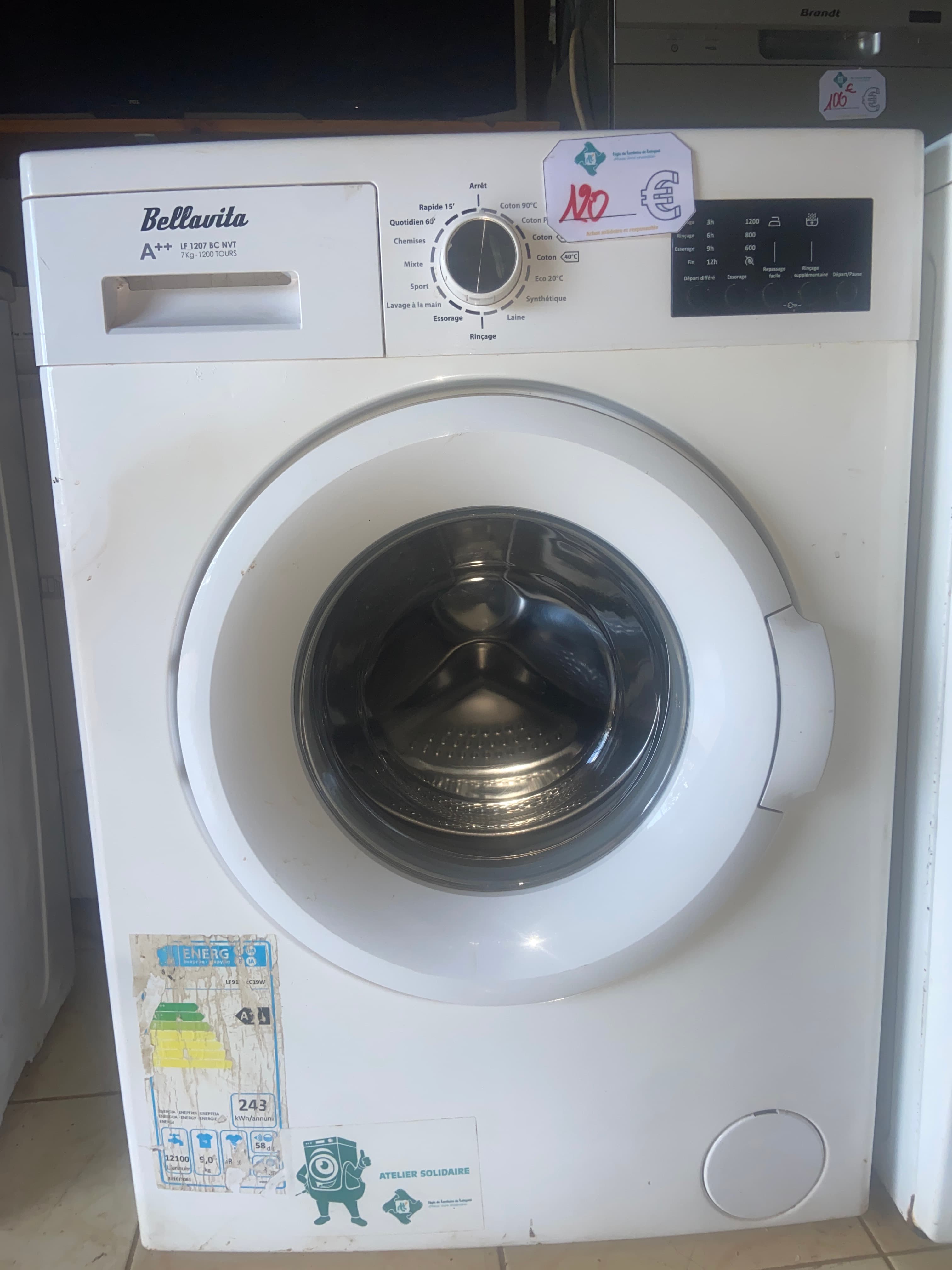 Lave-linge Machine à laver Bellavita LF1207BCNVT